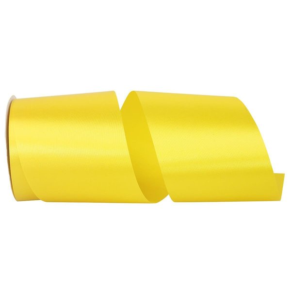 Reliant Ribbon 4 in. 50 Yards Single Face Satin Allure Ribbon, Daffodil 4700-448-10K